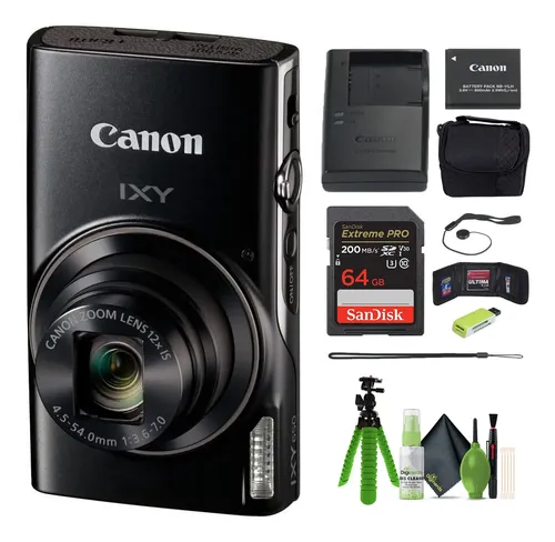 Câmera Digital Compacta Canon Ixy 650 20,2 Mp 12x Zoom Preta