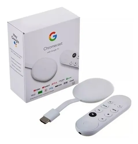 Google Chromecast With Google Tv 4ª Geração De Voz Hd 8gb Branco