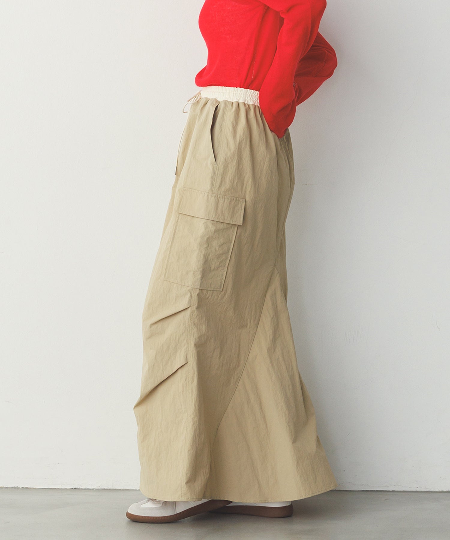 撥水加工】グログラン カーゴスカート