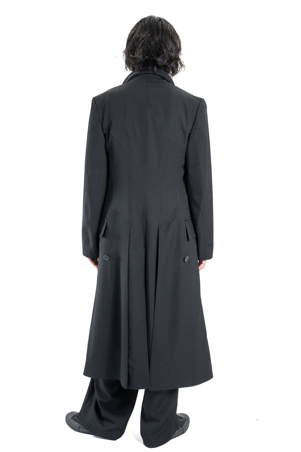 WOOL GABARDINE NAPOLEON LONG JACKET – HUES ONLINE