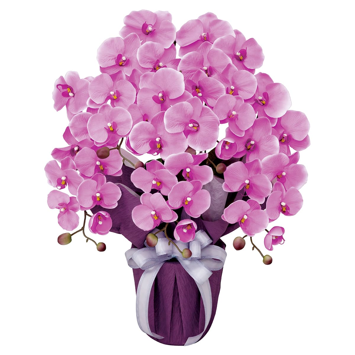 エレガント胡蝶蘭5本立L 453A80｜アートクリエイションの造花