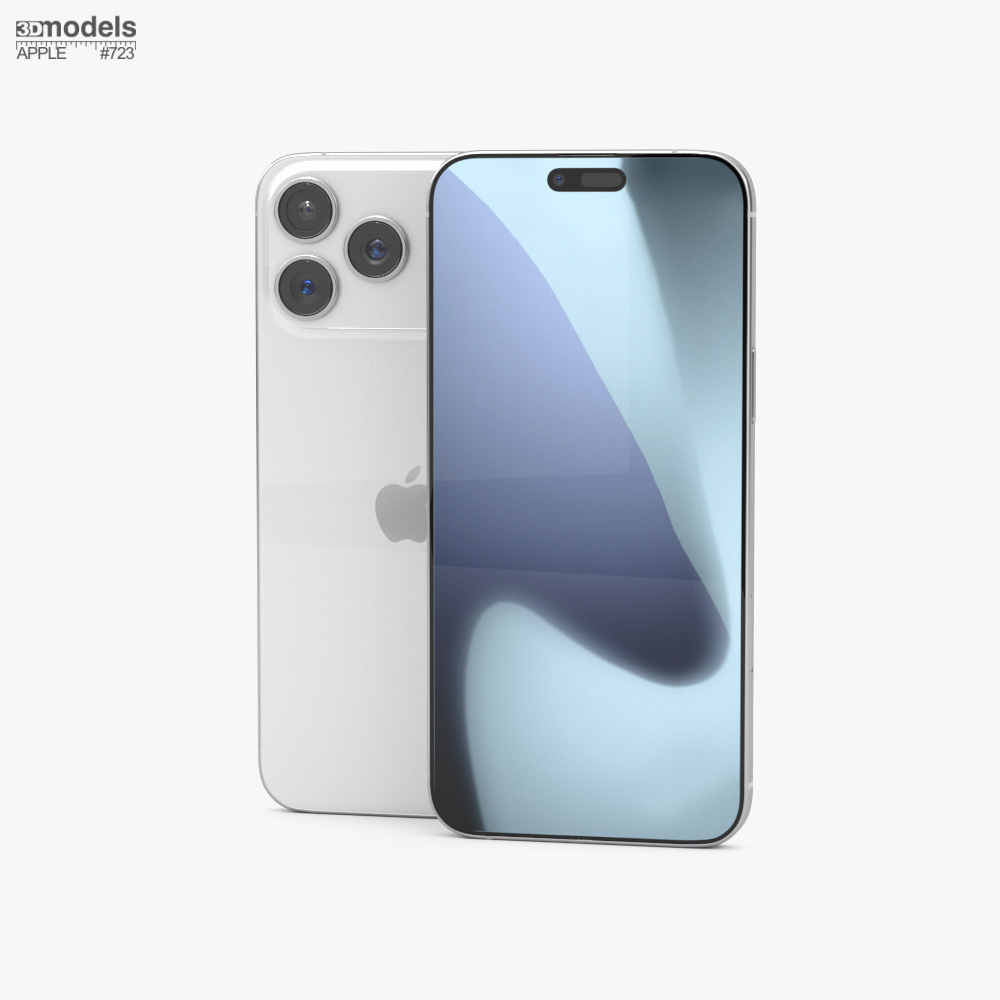 プレリリース Apple iPhone 17 Pro Max シルバー 3Dモデル