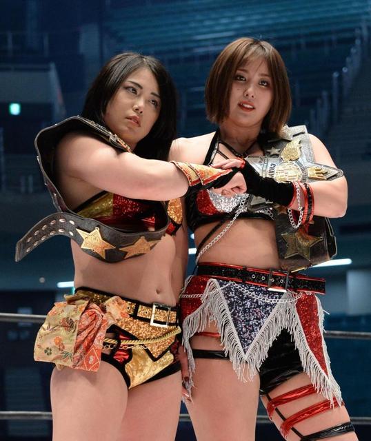 スターダム初武道館で舞華＆ひめかゴッデスV1！「まだまだ出してい