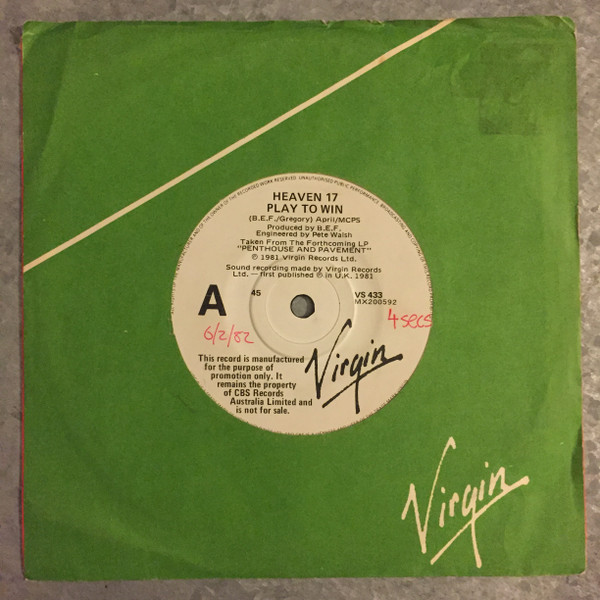 Heaven 17 – Play To Win – Vinyl (7