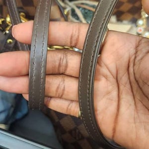 Dark Brown Leather Adjustable Crossbody Strap – for LV Pochette