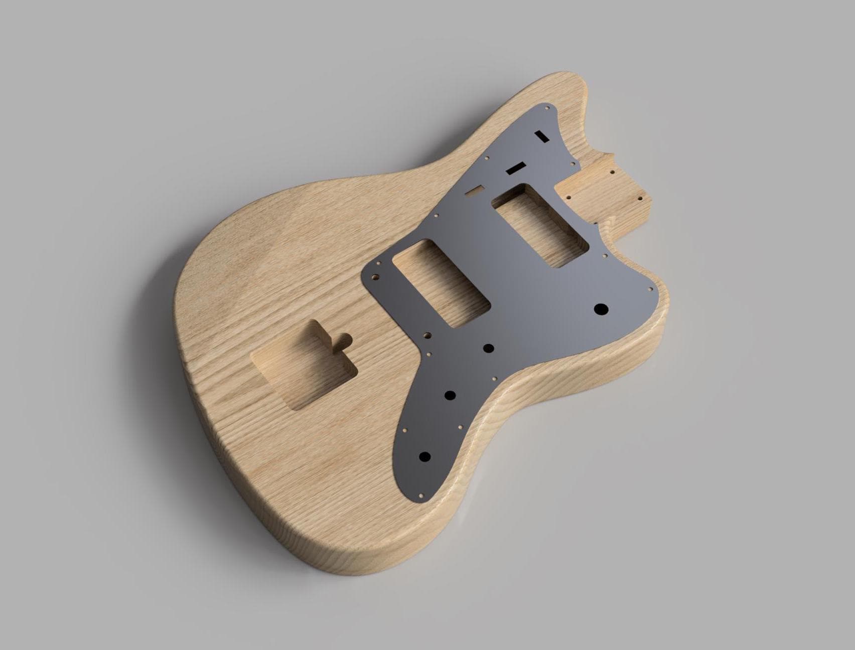Fender Jazzmaster Guitar Body 3D CAD Files 1:1 Scale | CNC Files