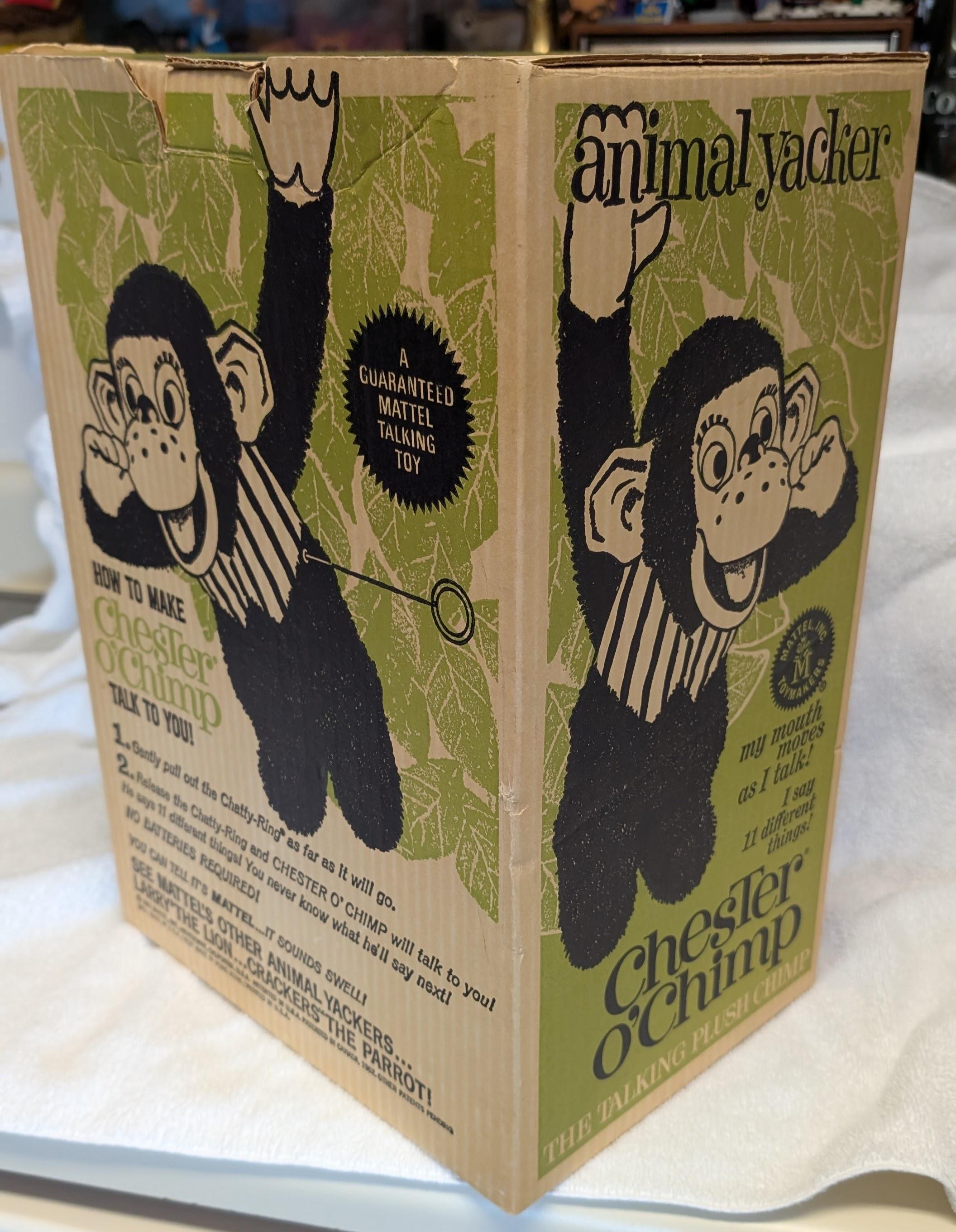 Vintage Mattel Chester O'chimp Plush: 1964 Animal Yacker in Box - Etsy