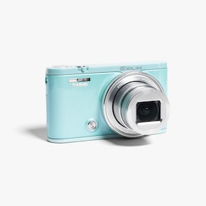 Casio Exilim EX-ZR5000 12MP Blue Vintage Digital Camera Tilt LCD