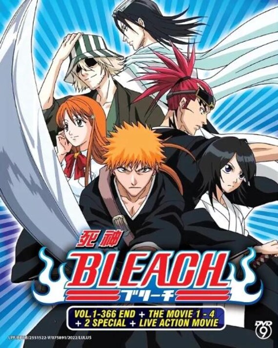 DVD Anime Bleaches Complete Set (1-366 End + the Movie 1-4 + 2