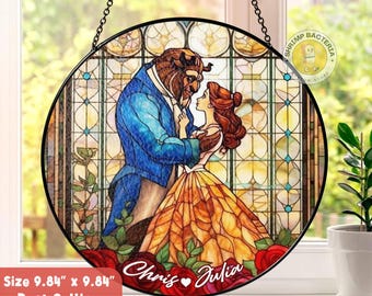 1991 年製ヴィンテージ ディズニーの美女と野獣のスノーグローブと