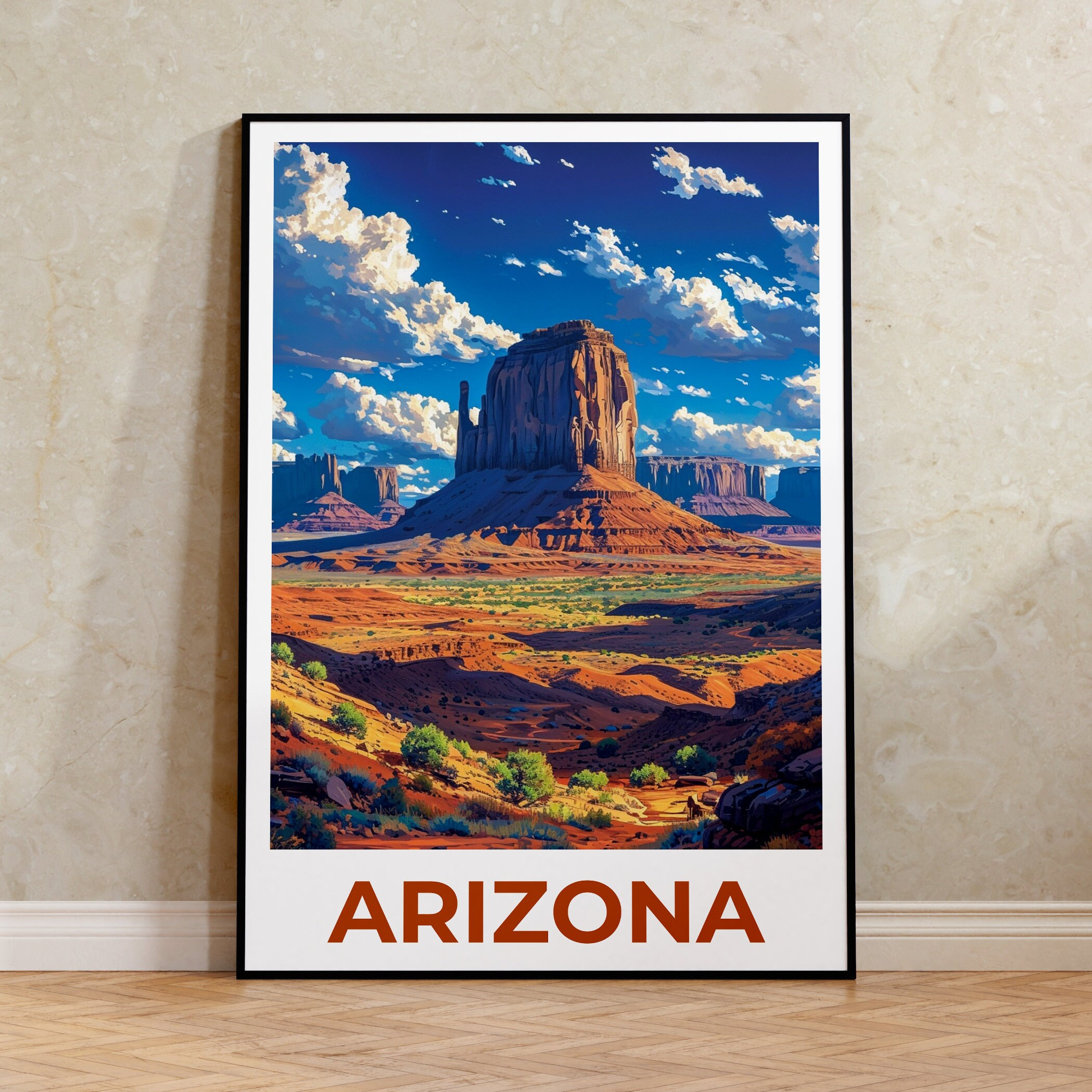 Arizona Travel Poster, Arizona Wall Art, Arizona Print, Arizona