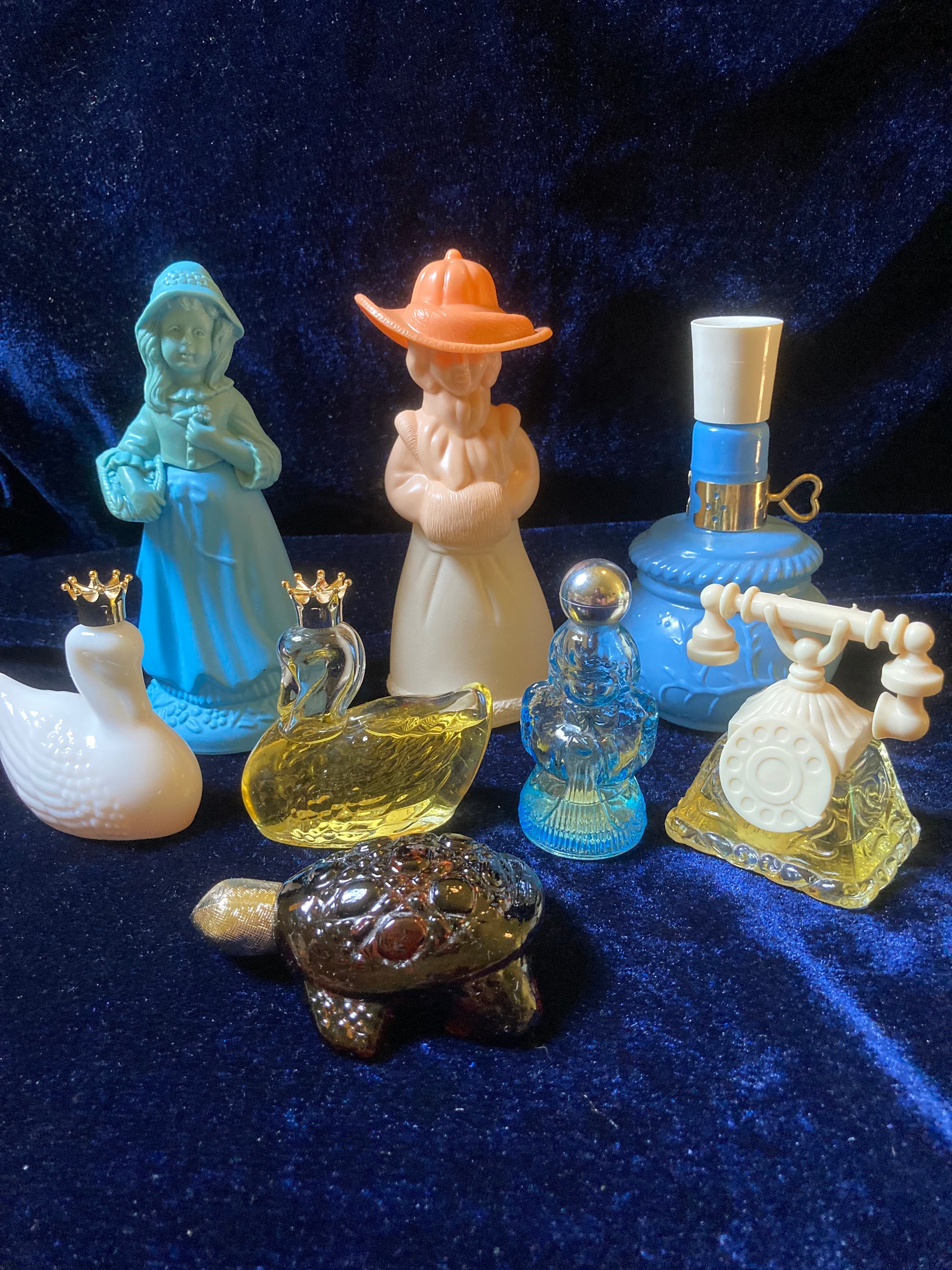 Perfume Collection From AVON 8 Pieces Figural Perfume Bottles