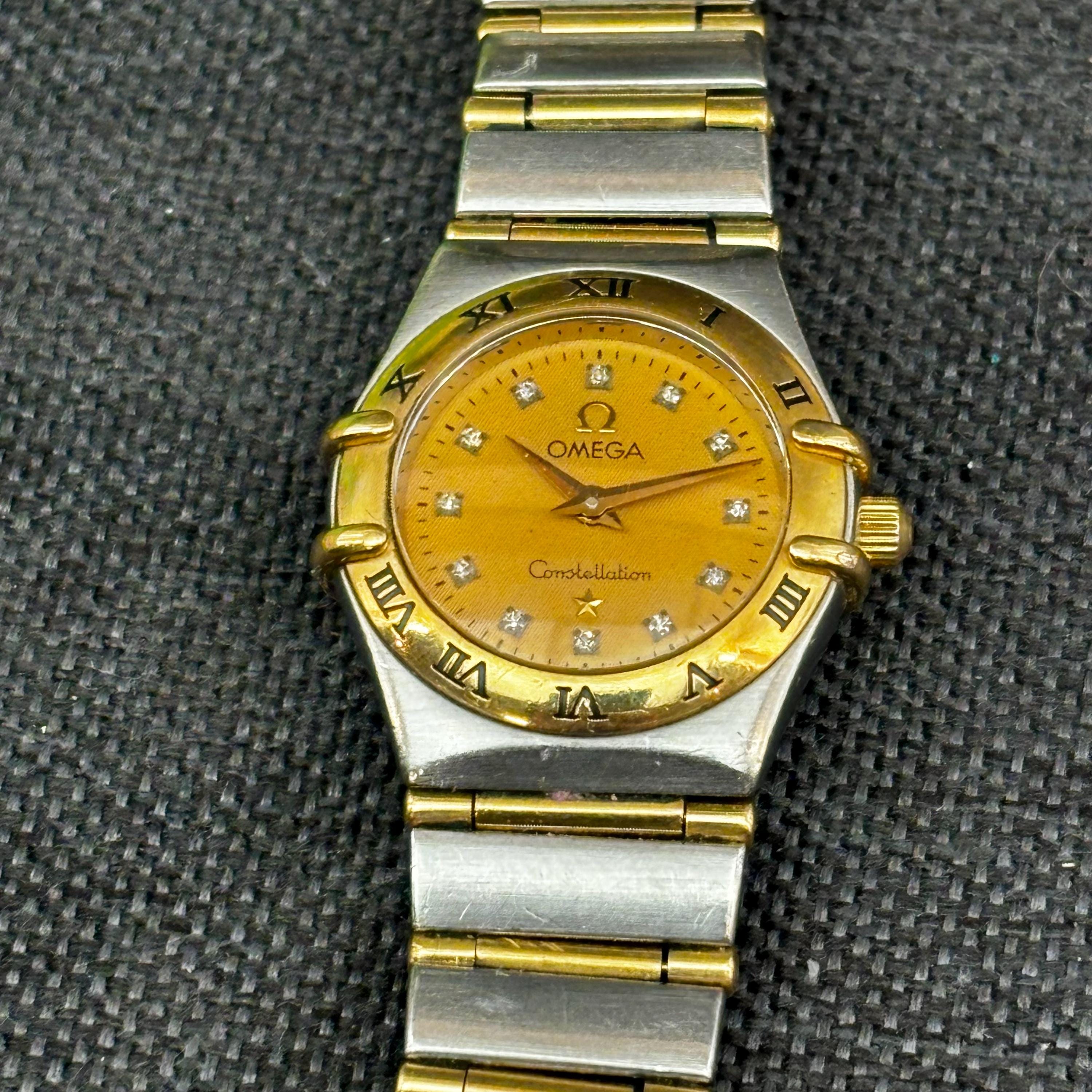 23mm Ladies Omega Constellation Watch 6553/865 - Gold Diamond Dial