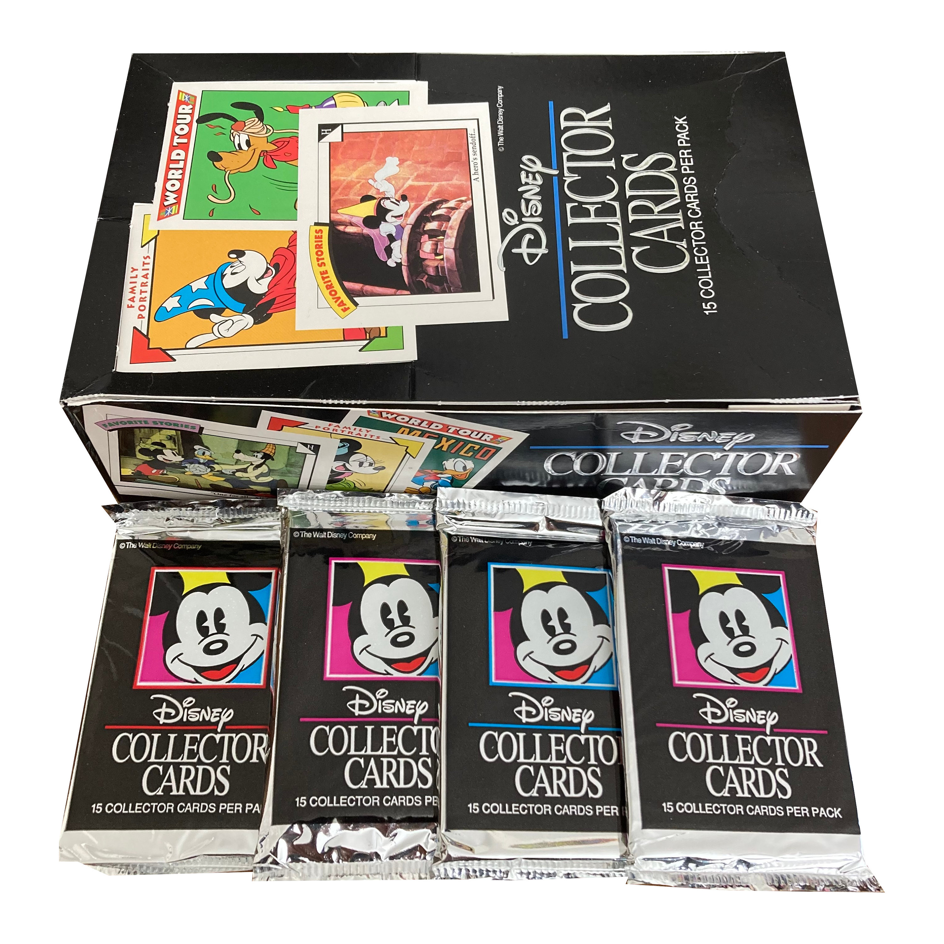 4 Packs of Disney Collector Cards. 15 Cards per Pack. Impel 1991