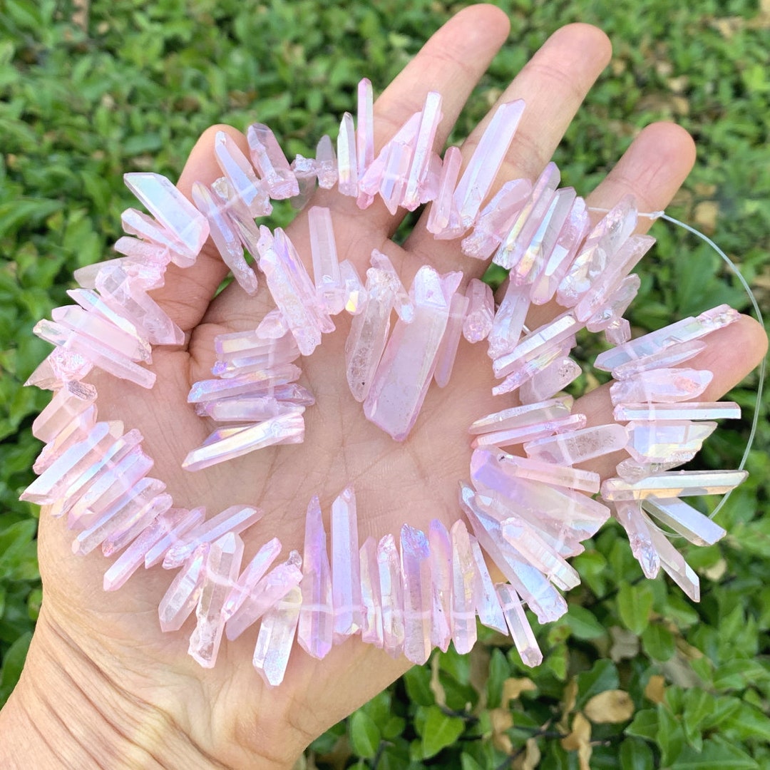 U Pick 天然生ヒーリングクリスタルクォーツ 小型振り子 スパイク