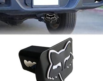 3D Metal Steel Fox Head Emblem Towing Trailer Hitch Cover 2 Inch