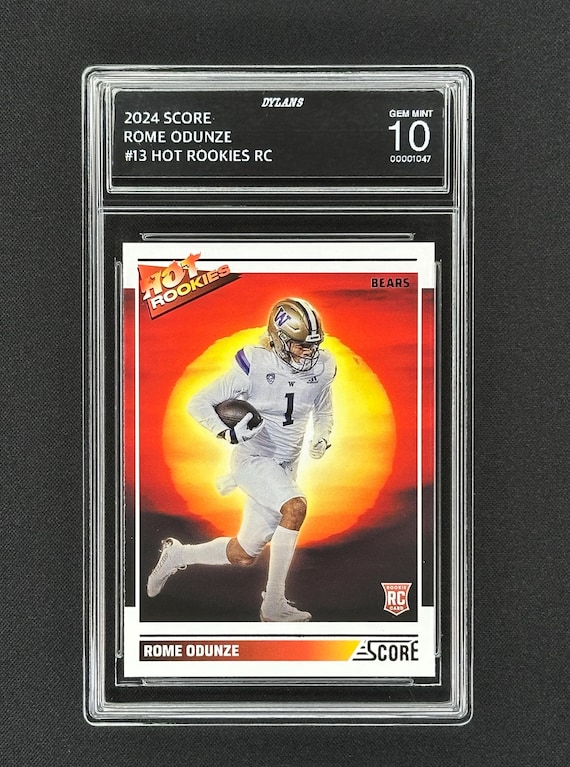 Rome Odunze Chicago Bears 2024 Hot Rookies #13 Rookie Graded Gem