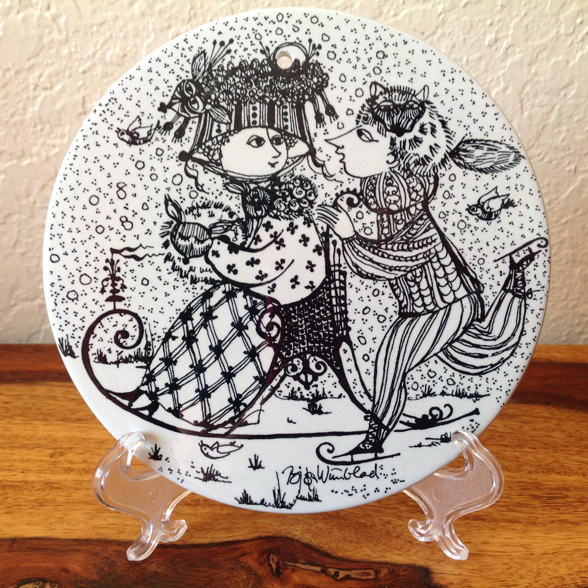 Vintage Rosenthal Germany, Bjorn Wiinblad Danish Design~january