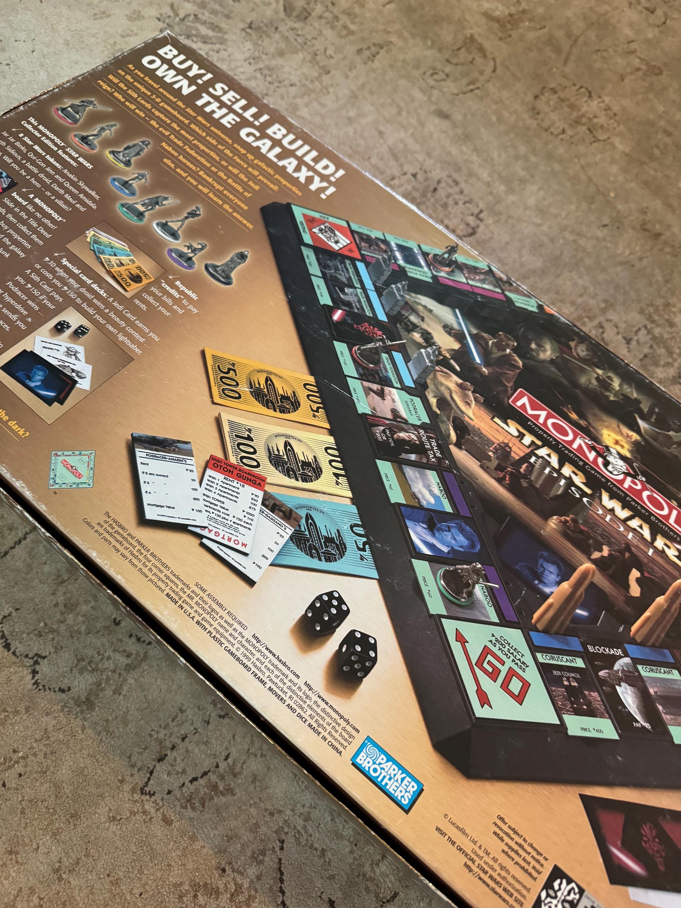 Star Wars Episode 1 Monopoly Board Game Collectors Edition 1999