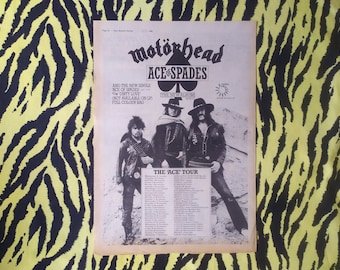 MOTORHEAD 1982 - Iron Fist - Pagina Adv - Poster Vintage Autentico