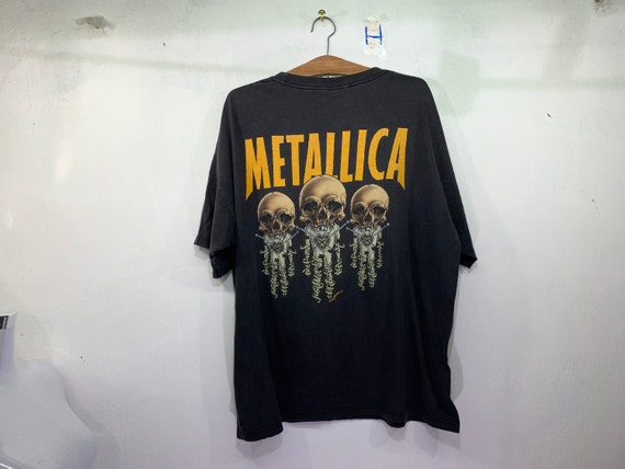 Vintage Metallica T-shirt 90s Concert 1997 Re Load Tour Pushead