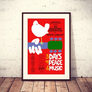 Woodstock 1969 poster - Etsy 日本