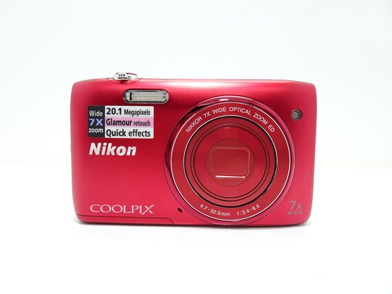 Buy Nikon COOLPIX S3400 Red 20.0MP 7x Compact Digital Camera With