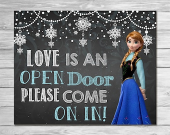 アナと雪の女王 雪だるまを作りたいですか 黒板サイン オラフ - アナと