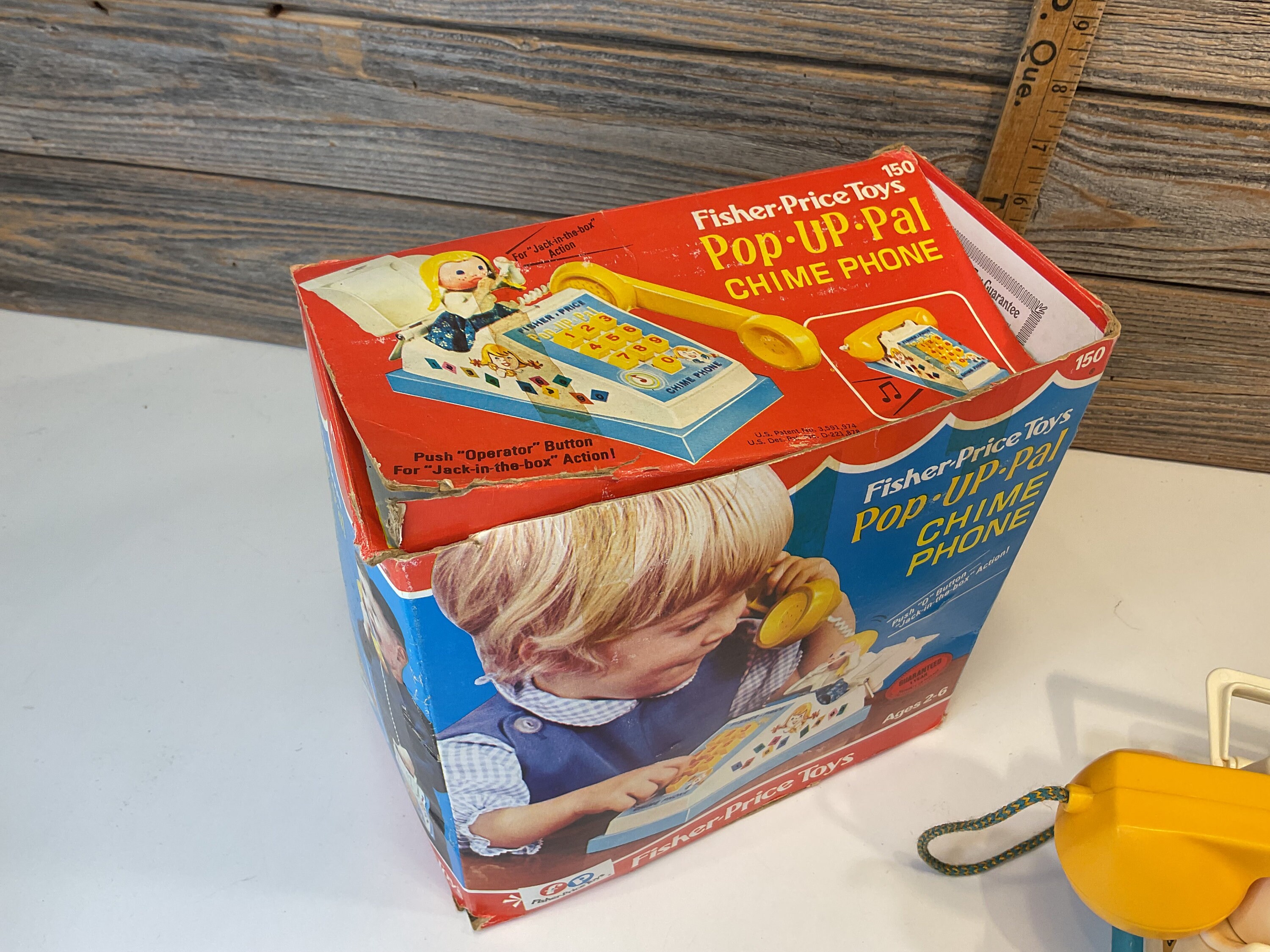 Vintage Fisher Price Po-up-pal Chime Phone 1968 - Etsy