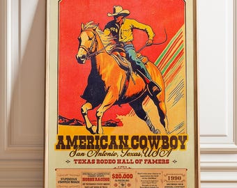 アメリカン・カウボーイ・ロデオ・ポスター：テキサス殿堂