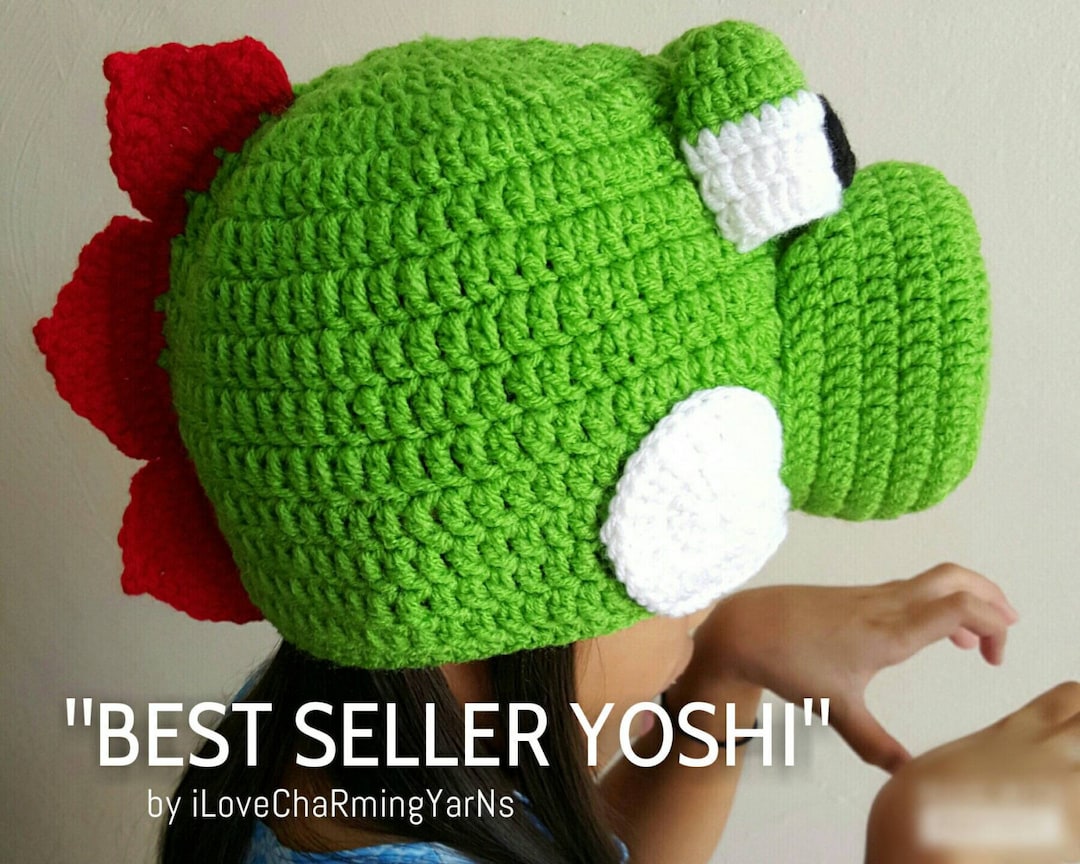 Yoshi Costume Nintendo Dinosaur Crochet Hat,nintendo Hats,crochet