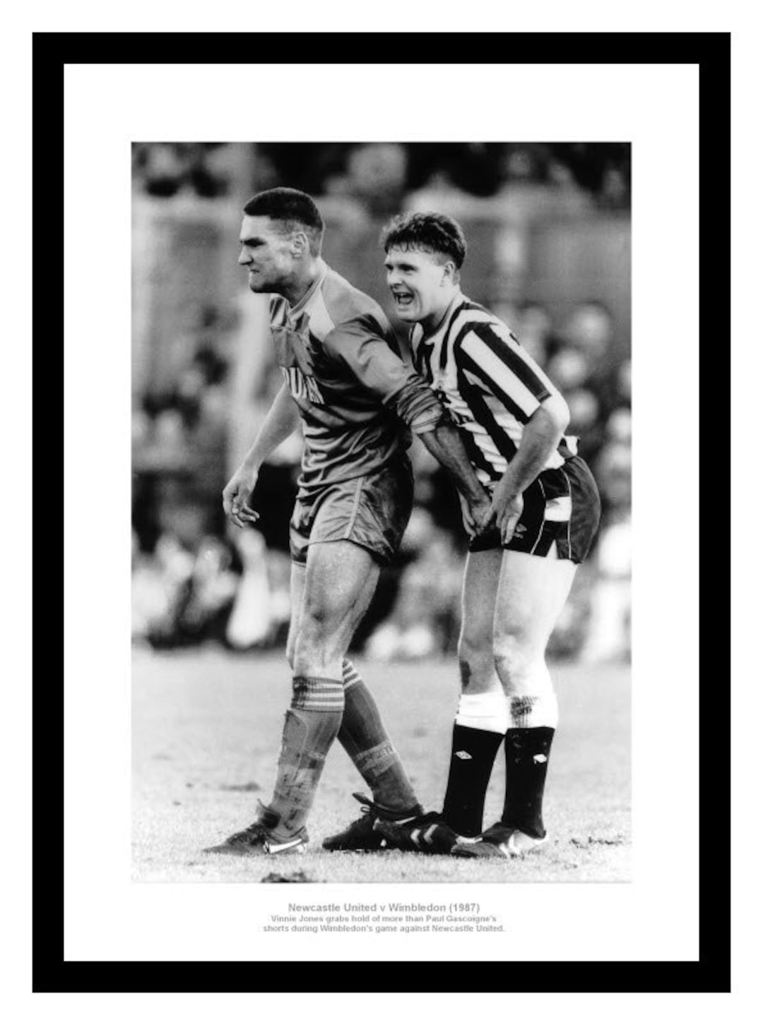 Vinnie Jones Grabs Paul Gascoigne Wimbledon FC Photo Memorabilia