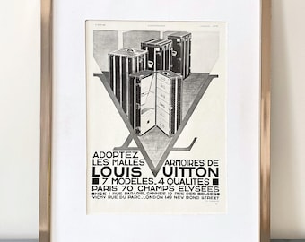 1930年代のヴィンテージ ルイ・ヴィトン広告ポスター（本物
