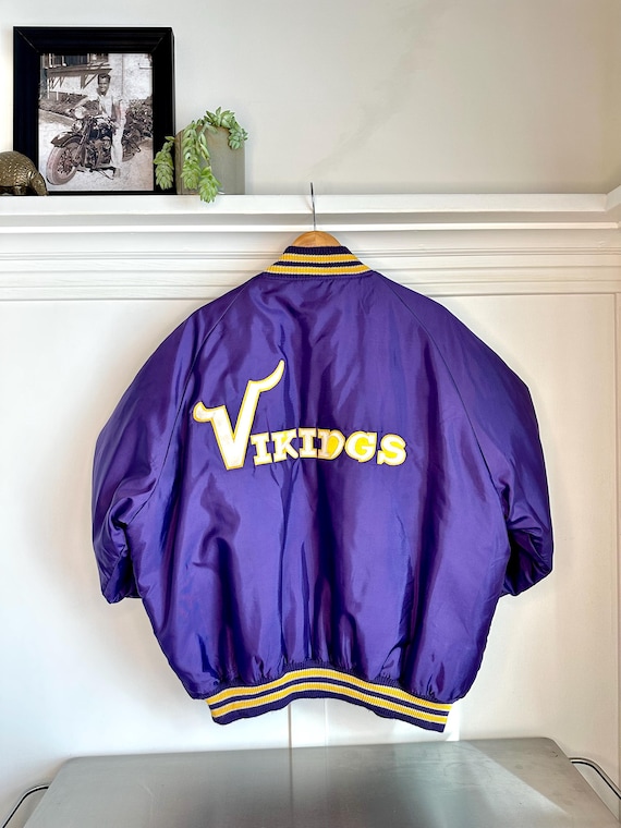 Very RARE Minnesota Vikings Butwin Purple Satin Jacket - Made in