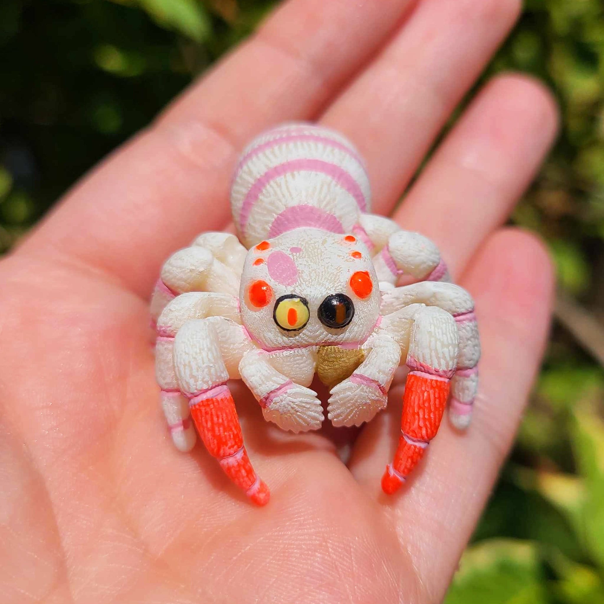 Angel Jumping Spider Figure - Cute Hand Painted Resin Spider - H.H