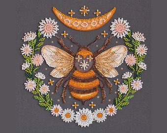 アートキャンバスのビーズ刺繍キット「インドの奇跡」。DIYビーズ