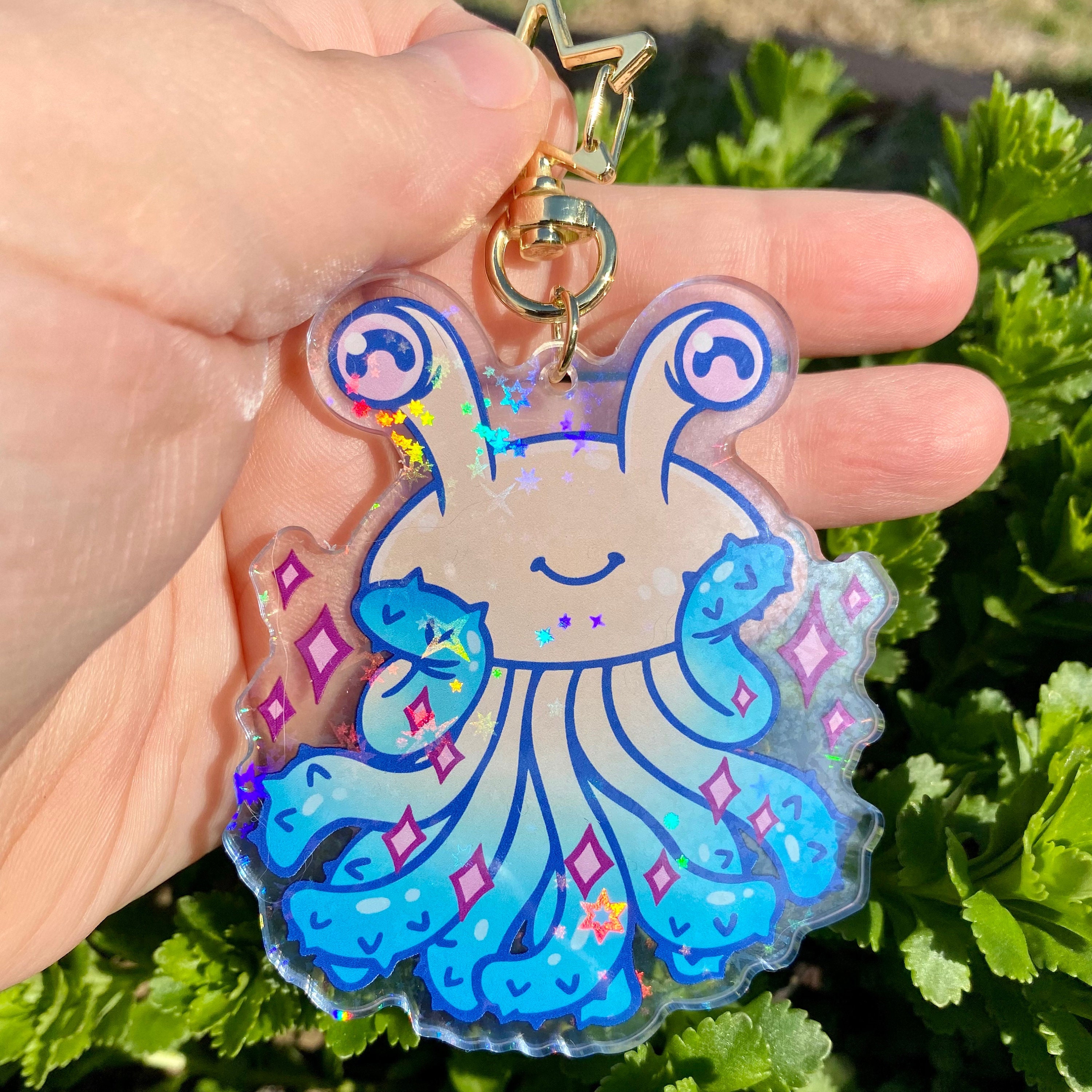Flumph D&D Acrylic Keychain, 3 Inch Key Chain, Dnd Keychain