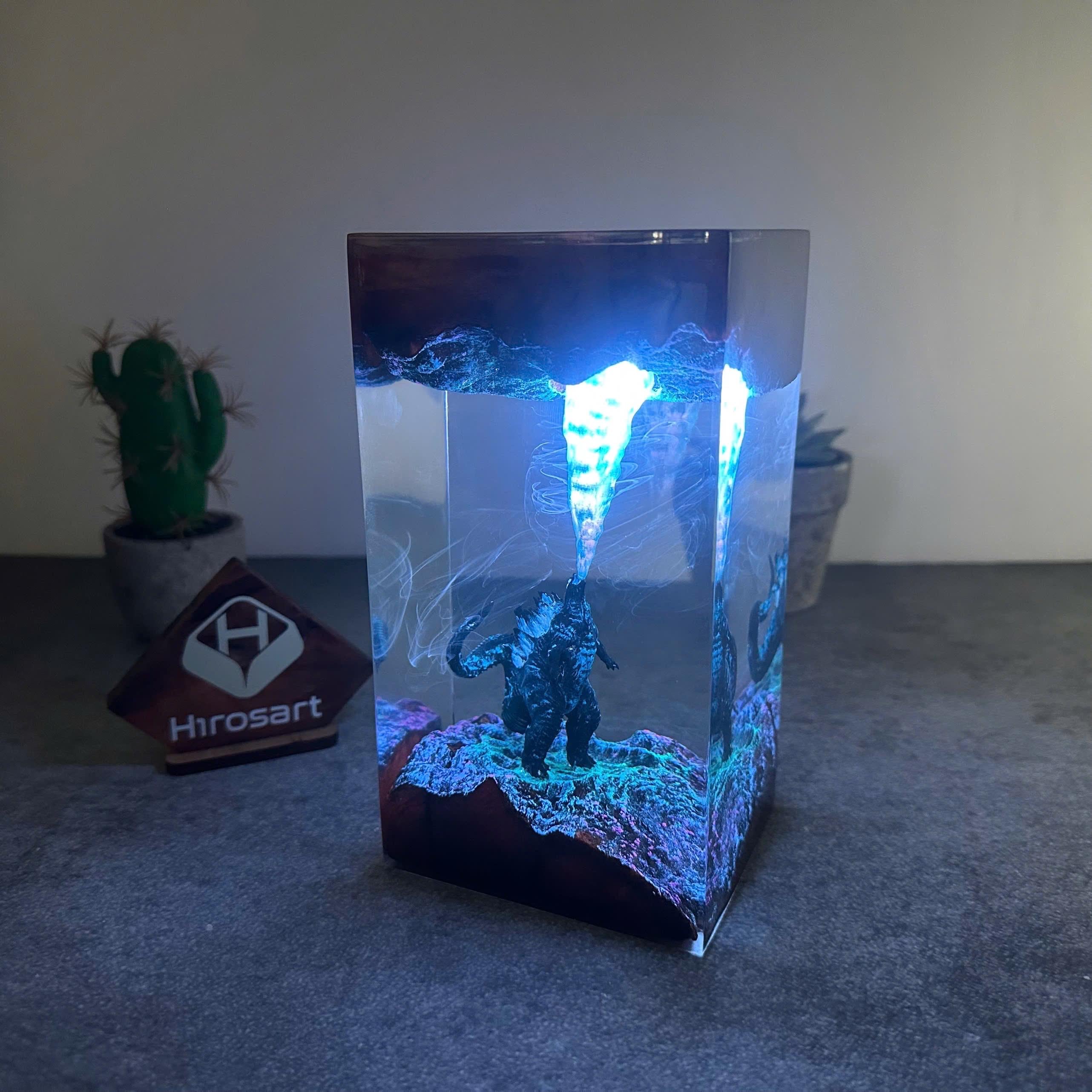 Lサイズ - ゴジラジのエポキシランプ