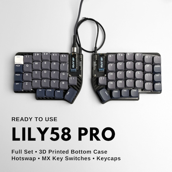 Ready to Use Lily58 Pro Split Keyboard With Pre-assembled MX