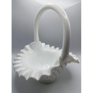 Fenton White Basket - Etsy