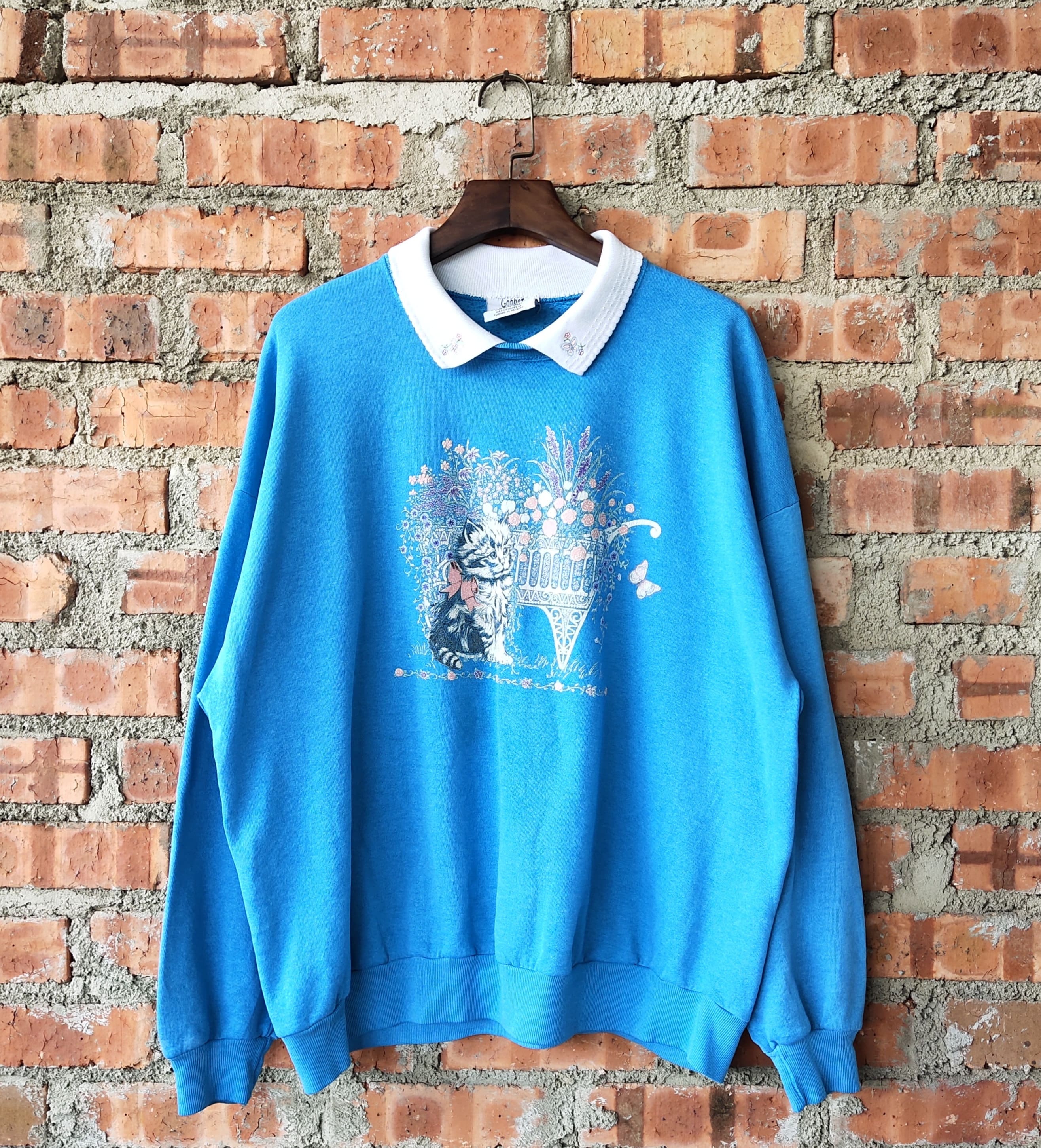 Vintage 90s Cat by Gopher Sport Sweatshirt Cat Crewneck Cat