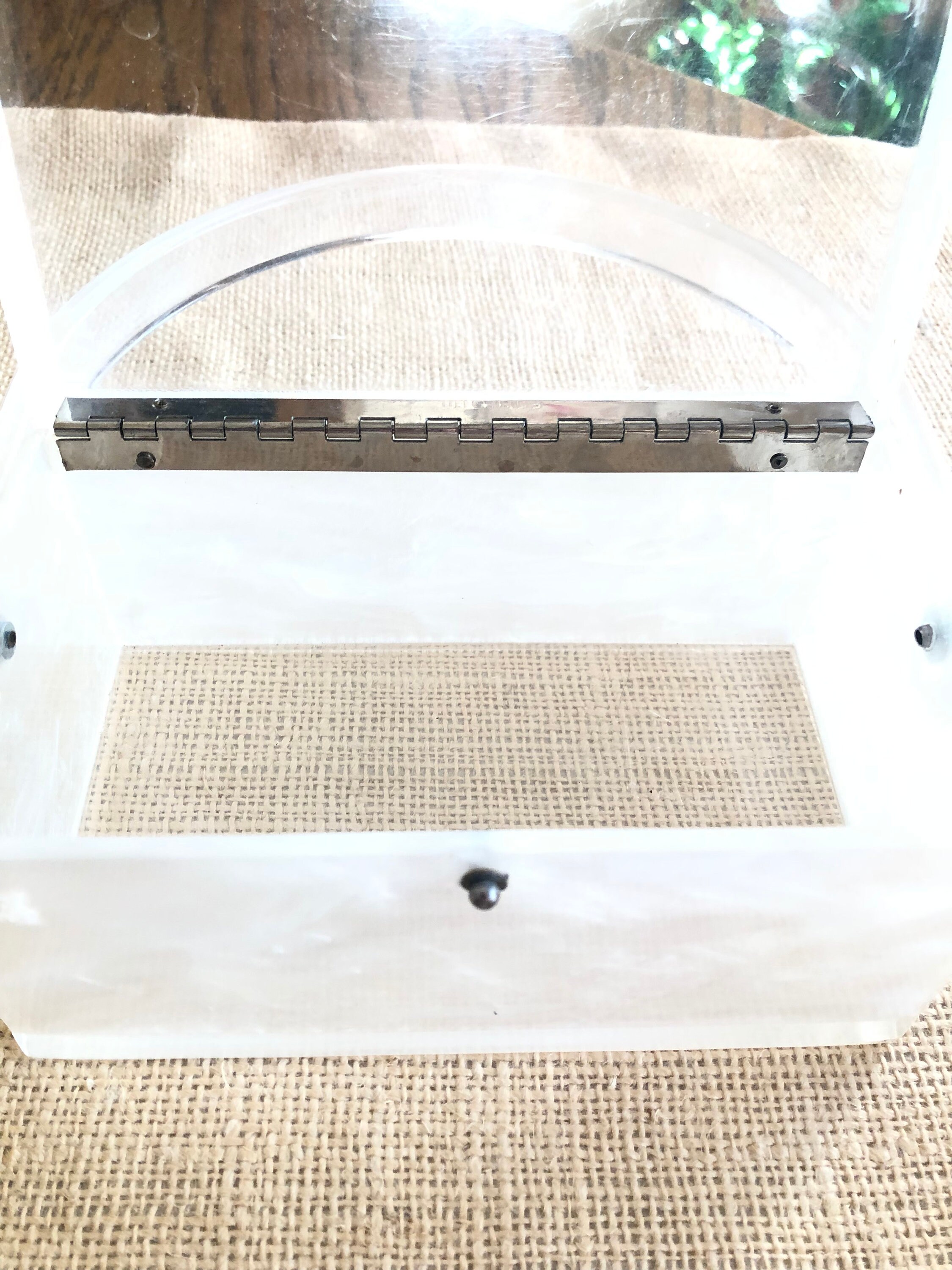 1950 年代のヴィンテージ ペアミックスマーブル ルーサイト バッグ