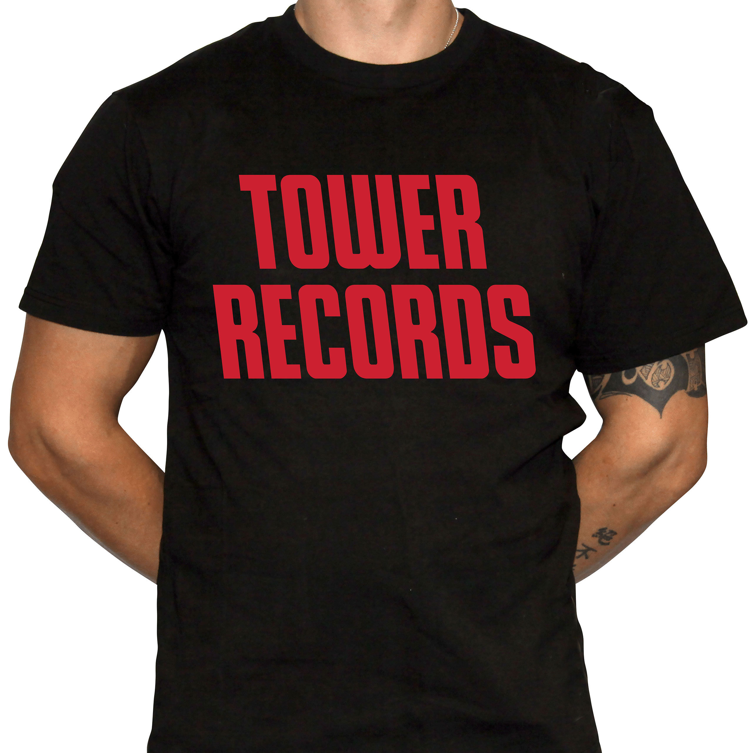 Tower Records Vintage Logo T-shirt - Defunct Record Store - 100