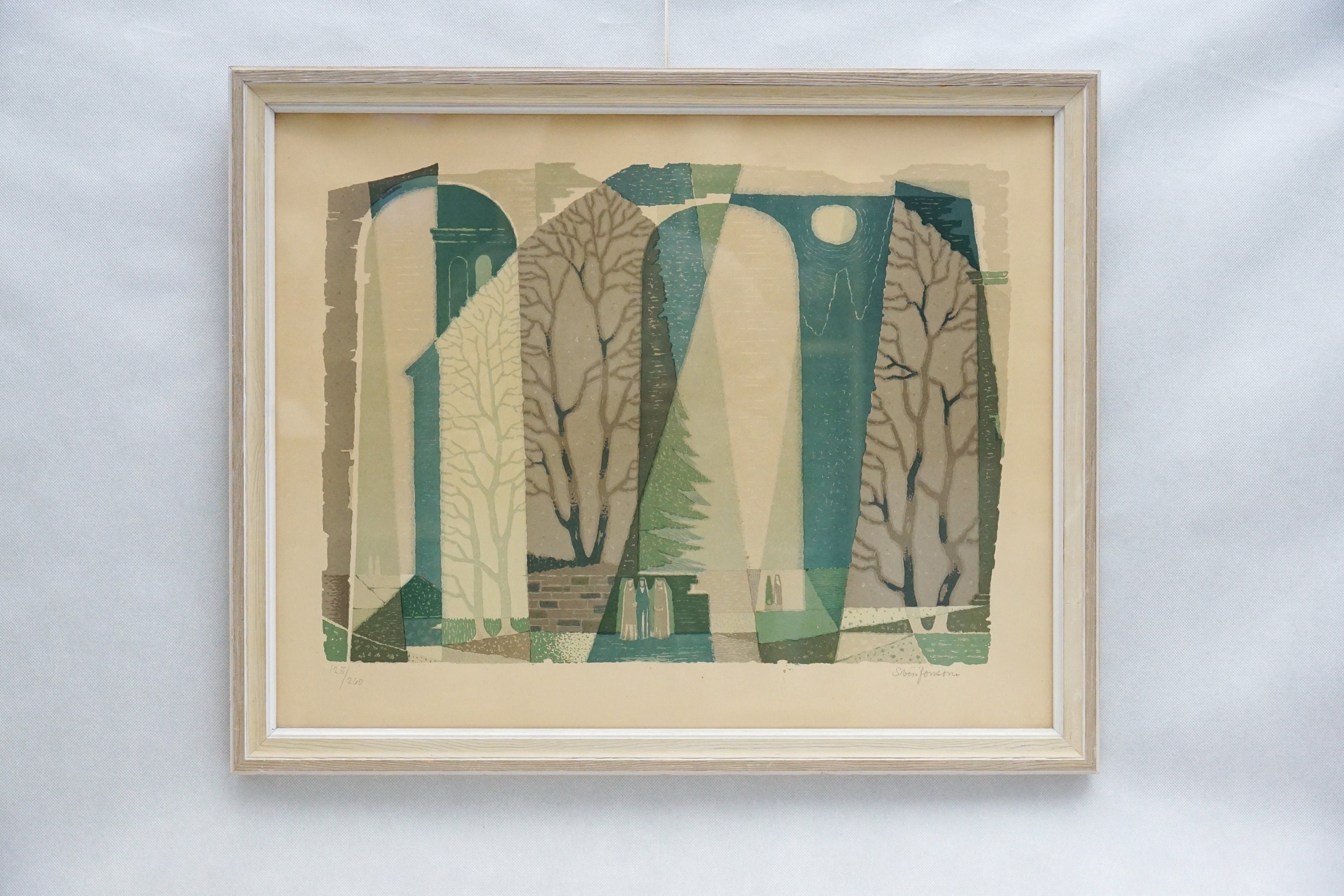 スヴェン・ジョンソン ミッドセンチュリー・リトグラフ：サイン