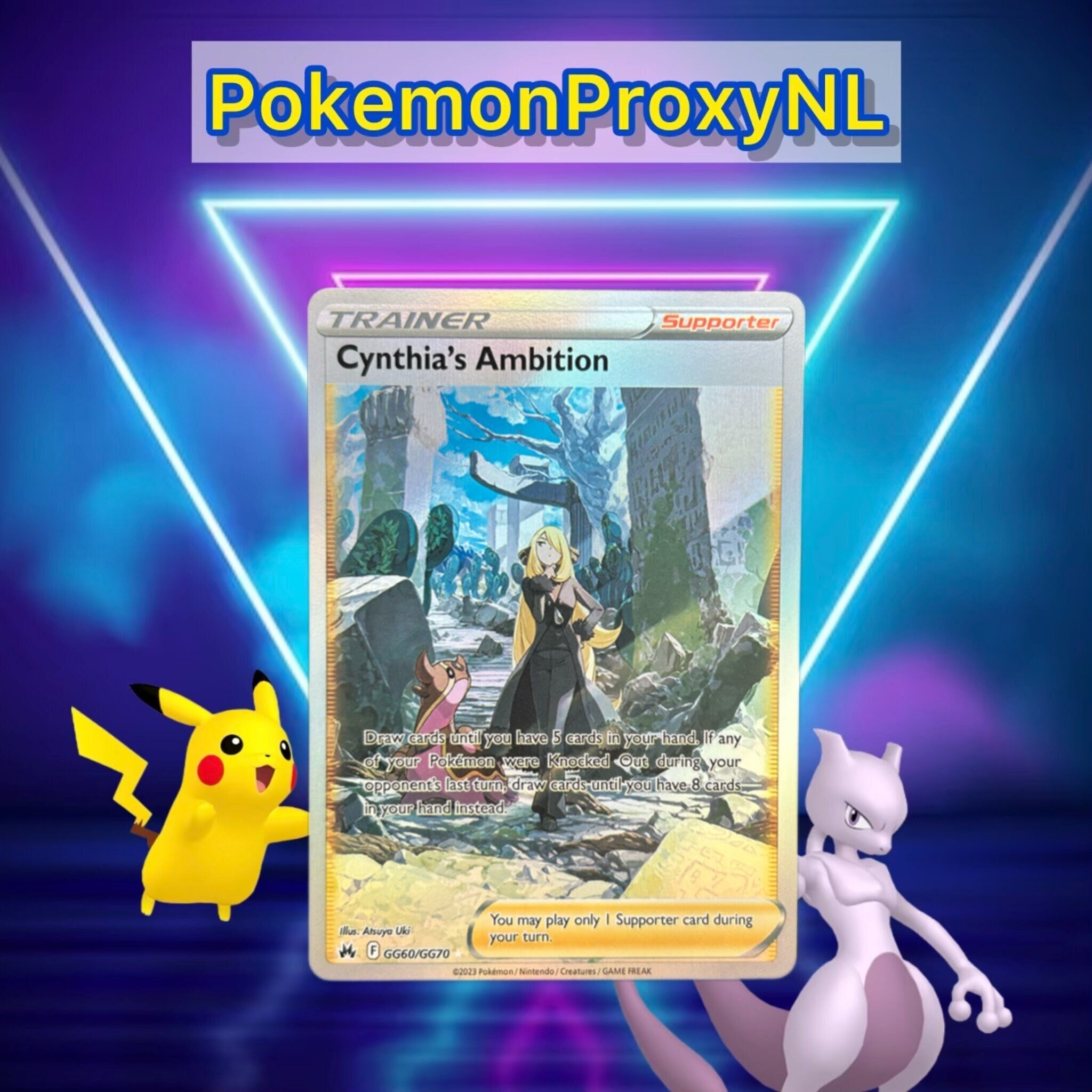 Cynthia's Ambition TRAINER / Crown Zenith / GG60/GG70 / 2023