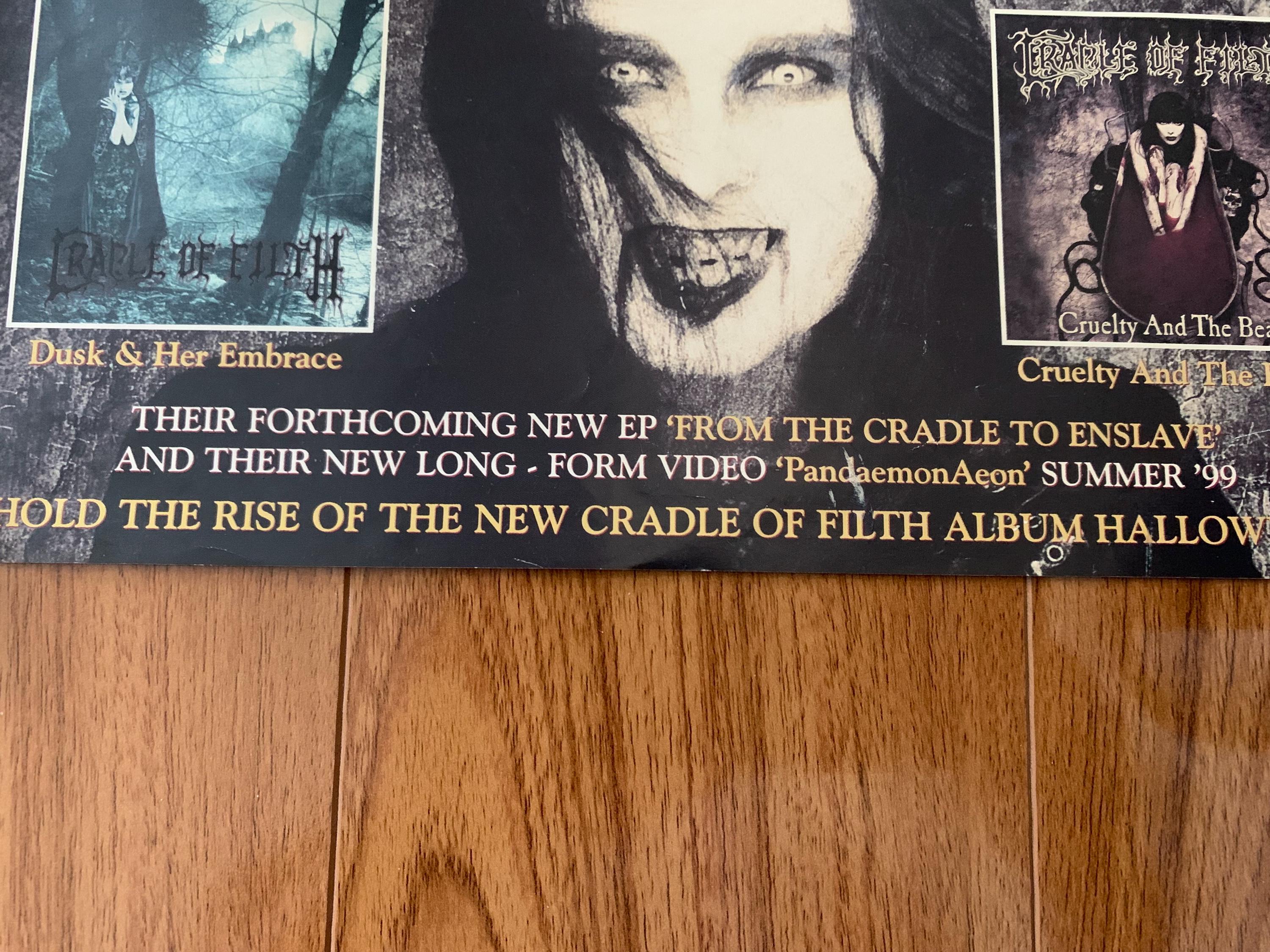 Vintage 1999 Crade of Filth Poster as is Promotional - Etsy