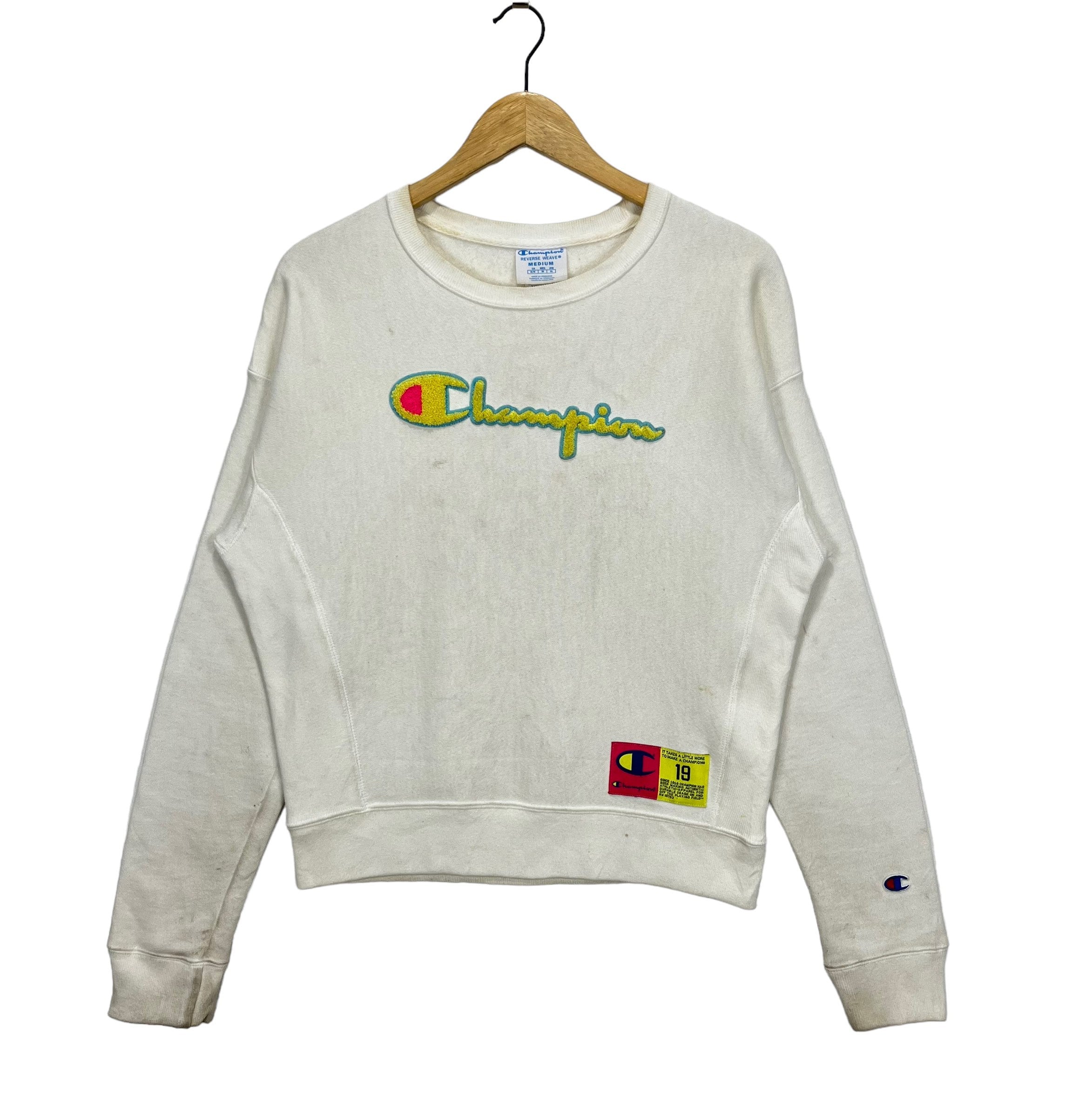Vintage Champion Reverse Weave Embroidery Logo Jumper Crewneck