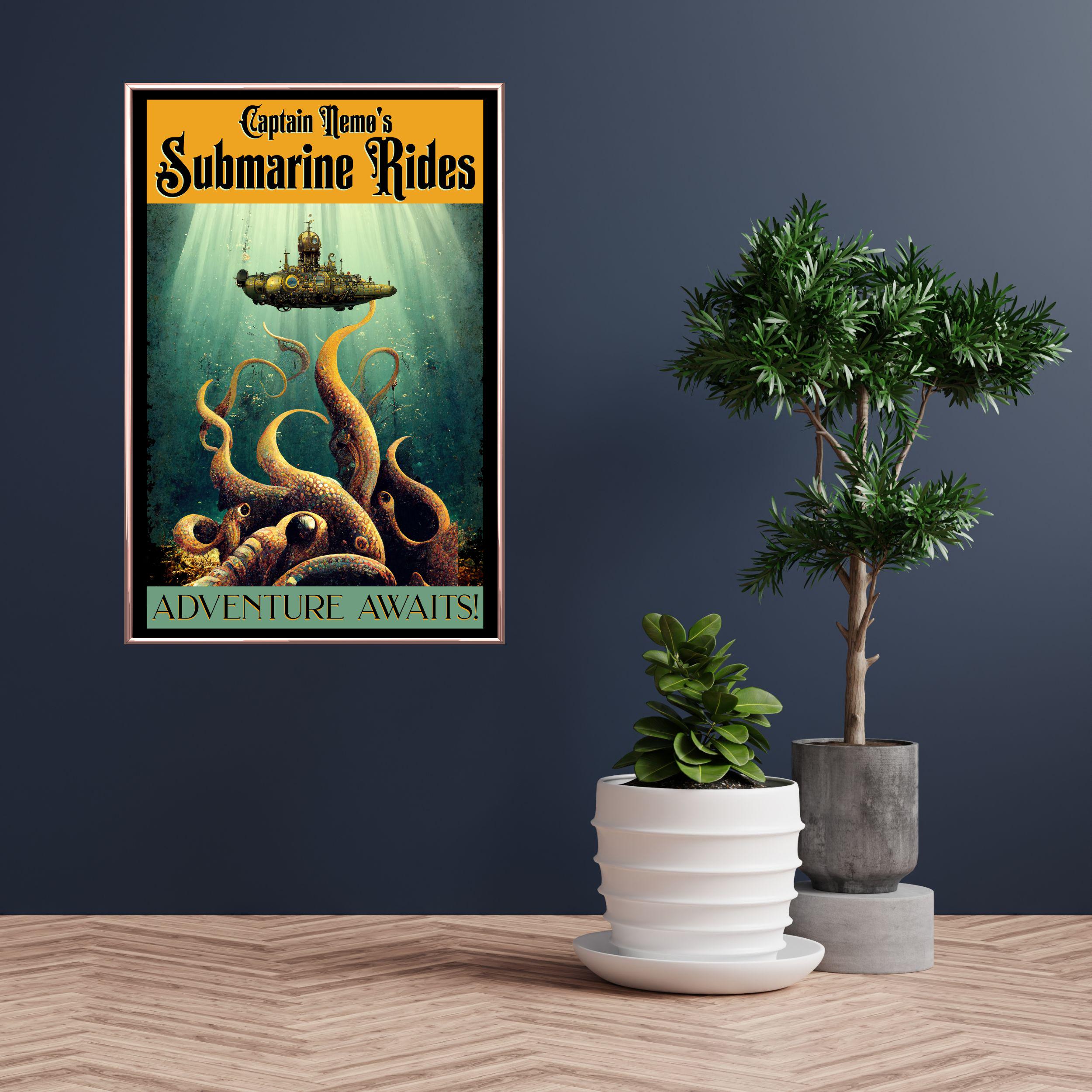 ジュール・ヴェルヌ ポスター ジュール・ヴェルヌ アートプリント 海底