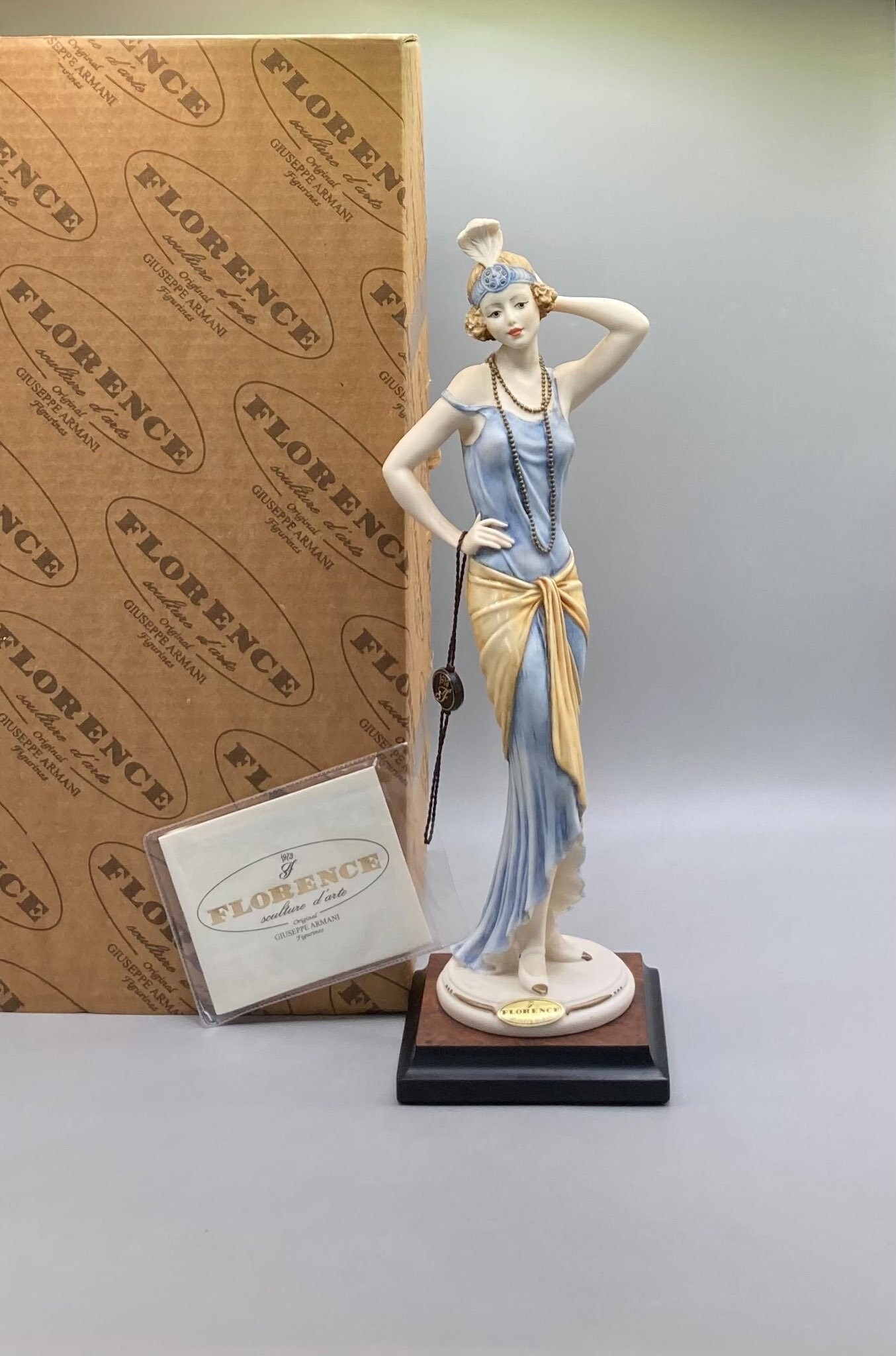 Giuseppe Armani Regine Figurine: Vintage Florence Lady in Blue - Etsy