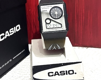Vintage CASIO Filmwatch FS-03 (5858) Dual Time Quartz Watch and